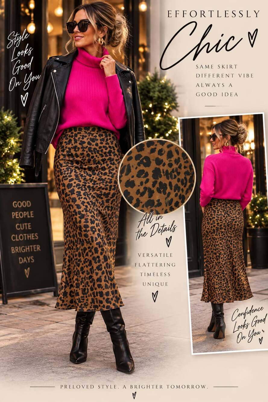 Leopard Print Skirt Size 8 Rachel Zoe Brand